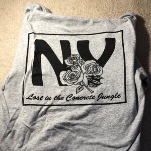 New York Light grey long sleeve t-shirt